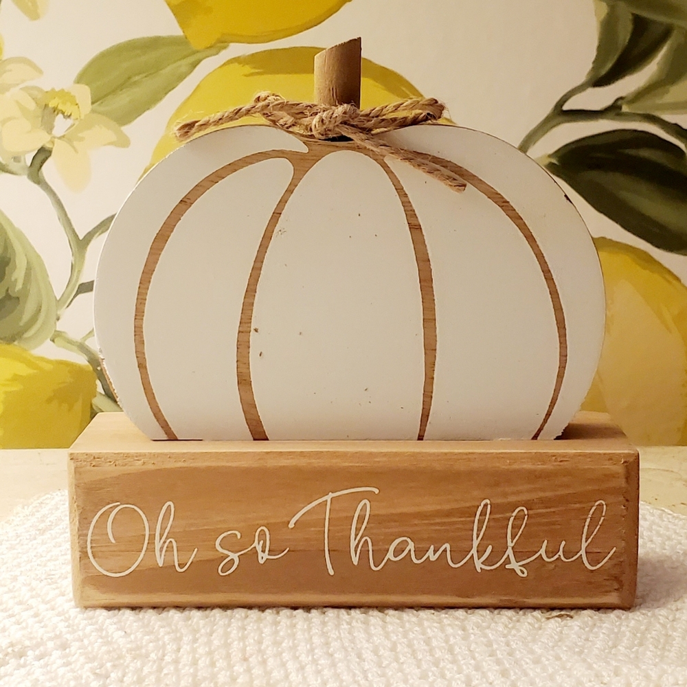 White and Brown Pumpkin Decor